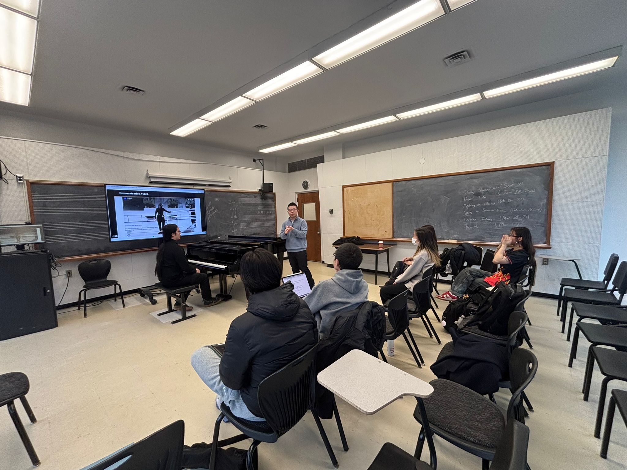 Teaching a group class and masterclass session - Faculty of Music, University of Toronto