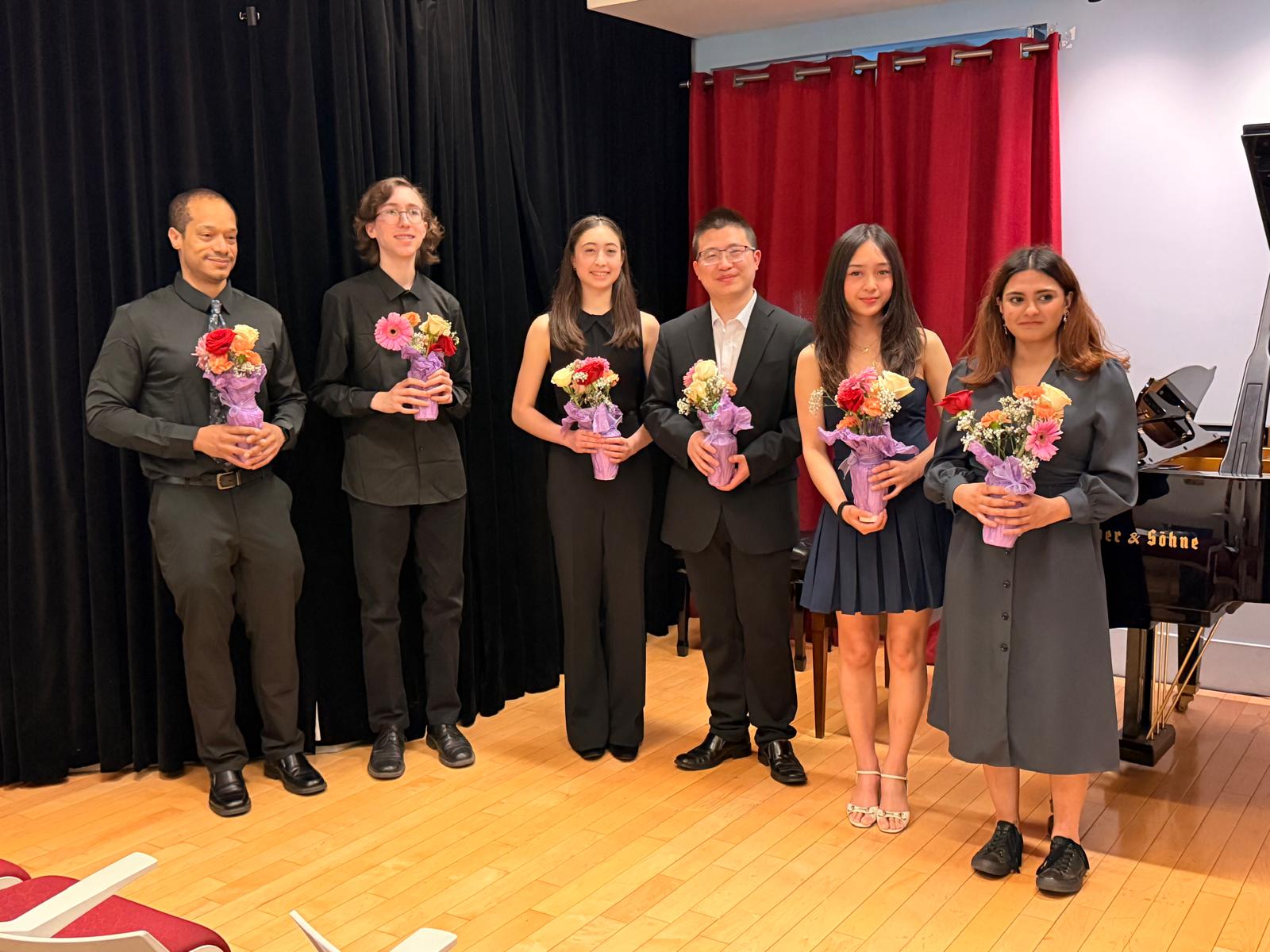 Studio recital, June 2026 — students with teacher Jack Zhao